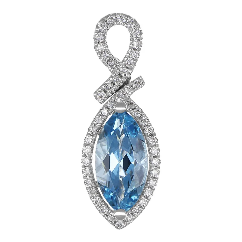 Aquamarine Pendant (Aquamarine 0.98 cts. White Diamond 0.12 cts.)