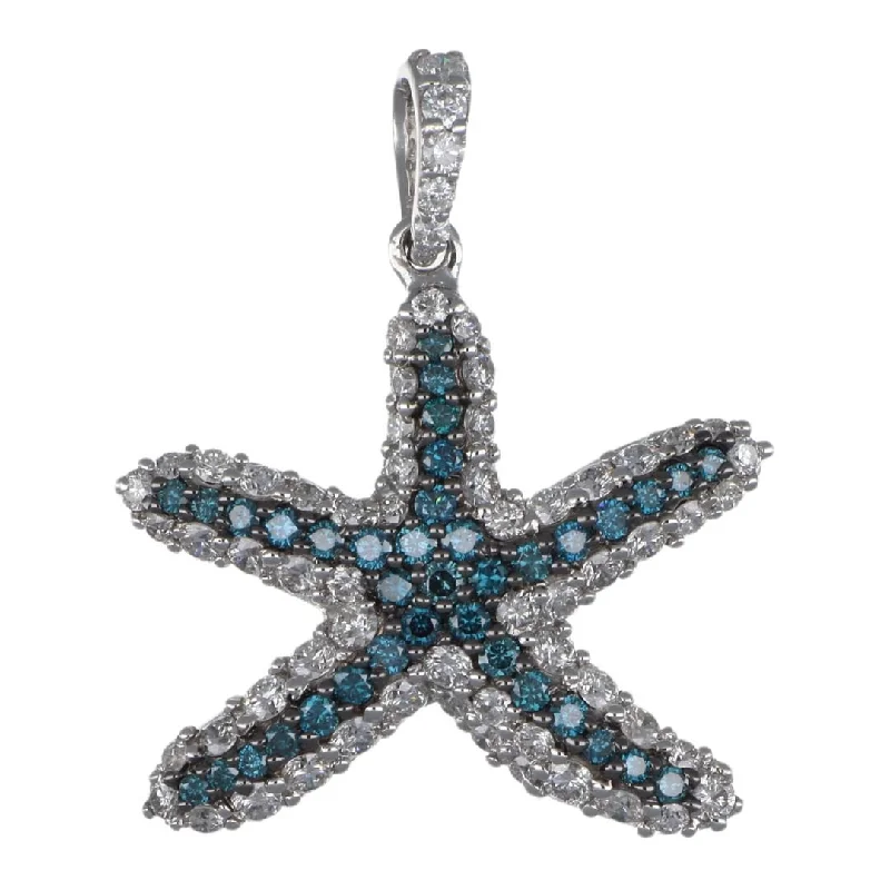 Blue Diamond Pendant (Blue Diamond 1.12 cts. White Diamond 0.51 cts.)