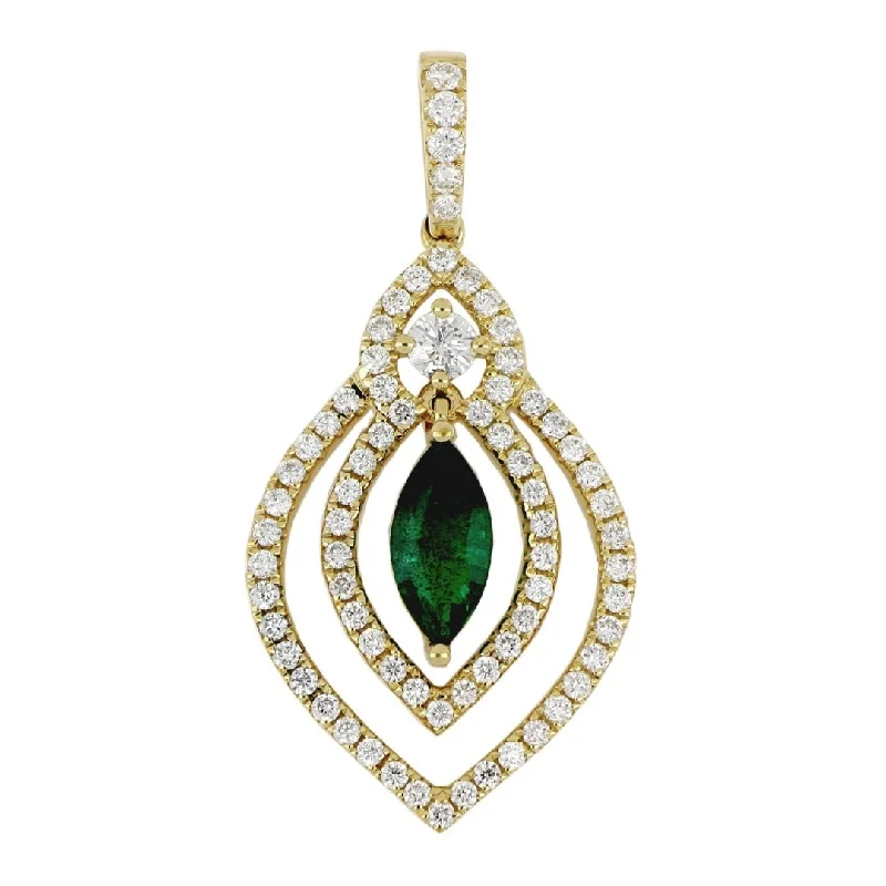 Emerald Pendant (Emerald 0.43 cts. White Diamond 0.41 cts.)