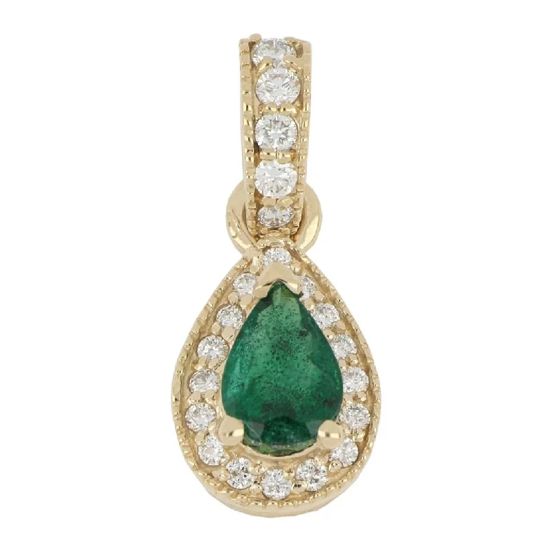 Emerald Pendant (Emerald 0.64 cts. White Diamond 0.25 cts.)