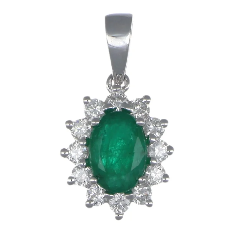 Emerald Pendant (Emerald 0.83 cts. White Diamond 0.29 cts.)