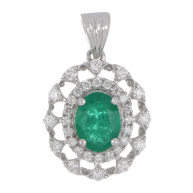 Emerald Pendant (Emerald 1.27 cts.White Diamond 0.41 cts.)