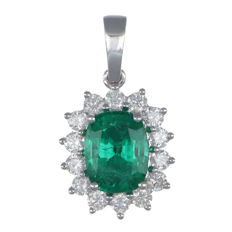 Emerald Pendant (Emerald 1.63 cts. White Diamond 0.54 cts.)