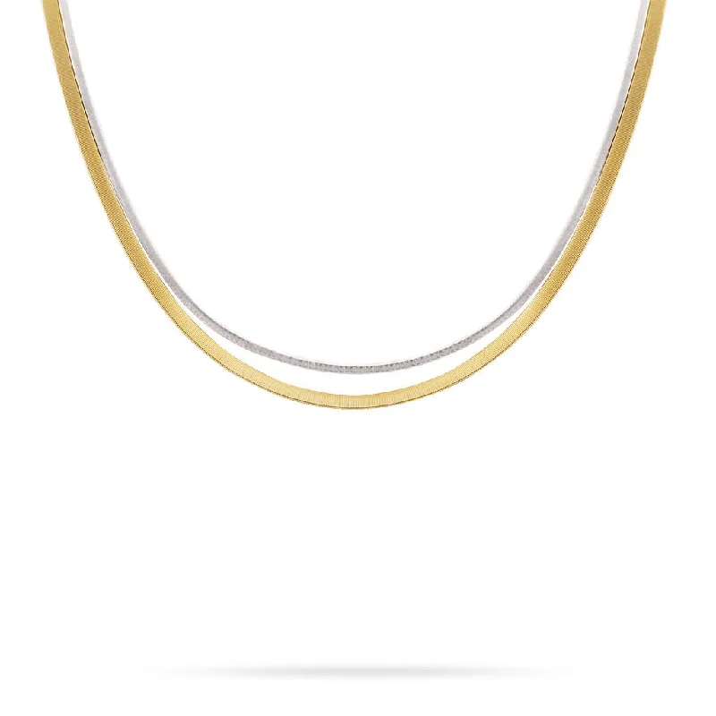 Marco Bicego Masai 18K Yellow and White Gold Two Strand Necklace