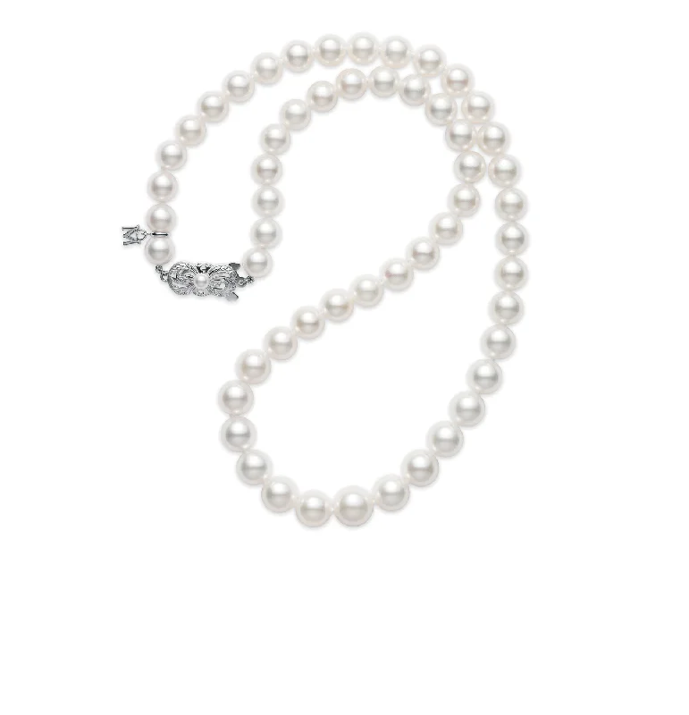 Mikimoto Graduated A1 9x7mm Akoya Pearl Necklace