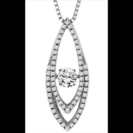 5/8ctw Diamond 14K Rhythm of Love Pendant