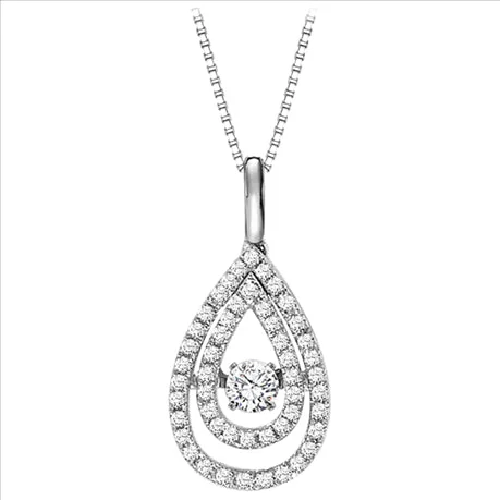 3/8ctw Diamond 14K Rhythm of Love Pendant