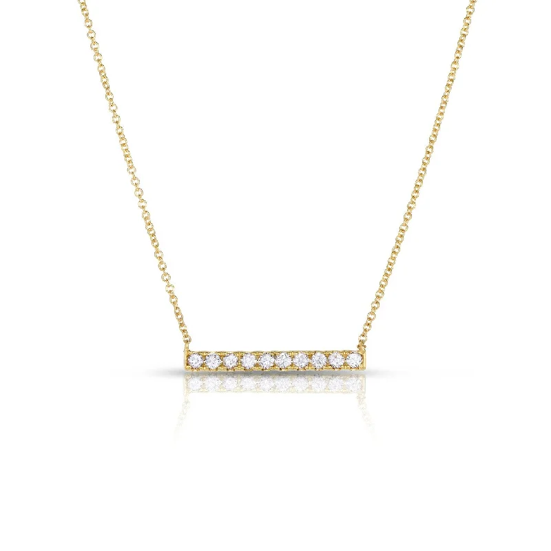 Sabel Collection 14K Yellow Gold Diamond Bar Necklace