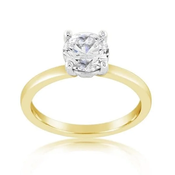 PRECISION SET Modern Solitaire Engagement Ring Setting