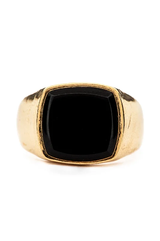 Creed Ring - Onyx | Gold