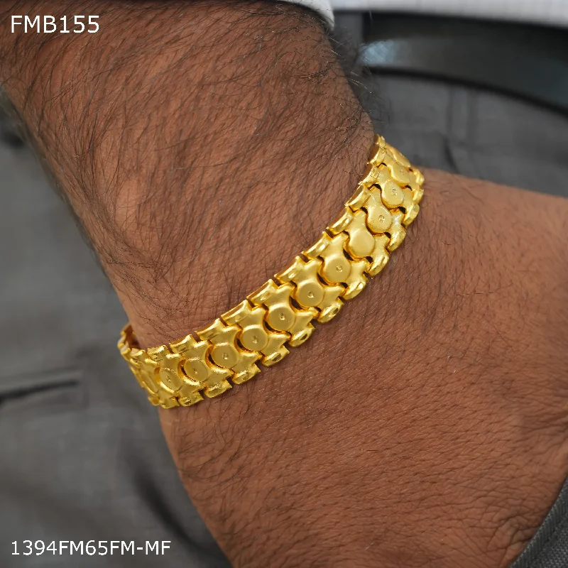 Freemen snake dot golden Bracelet for Men - FMB155