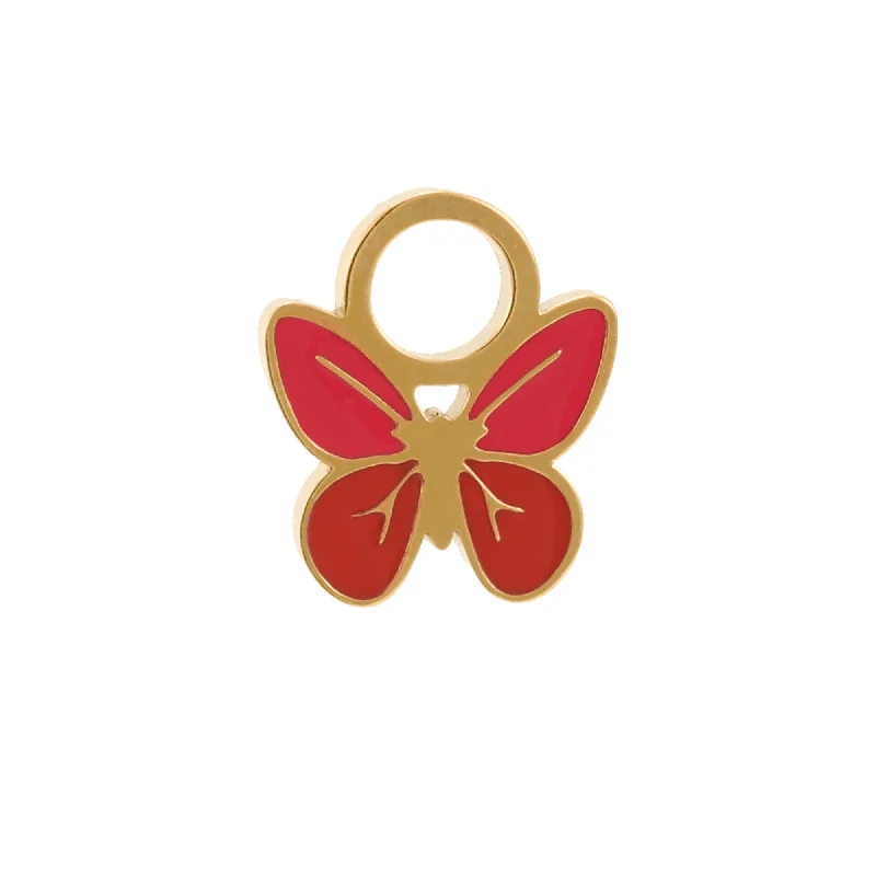 Butterfly Hoop Charm