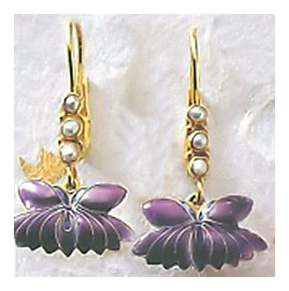 Plum Blossom Screw Back Earrings