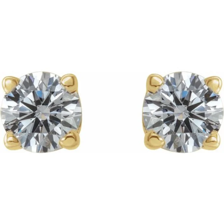 14K Yellow 1/4 CTW Natural Diamond Stud Earrings with Friction Post