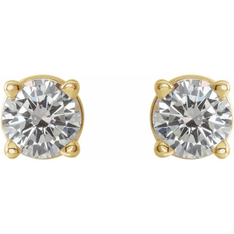 14K Yellow 1/3 CTW Natural Diamond Stud Earrings with Friction Post