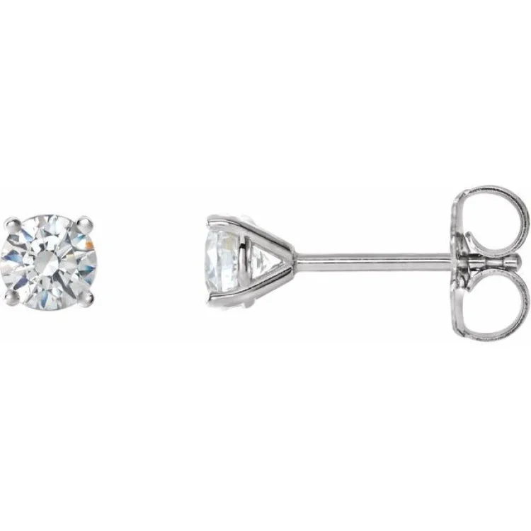 Platinum 1 CTW Natural Diamond Cocktail-Style Friction Post Earrings