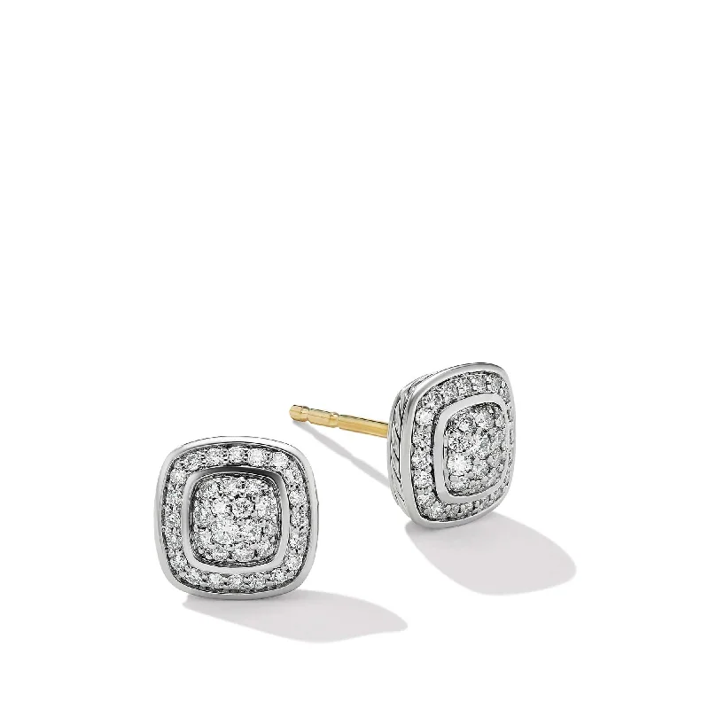 Petite Albion® Stud Earrings with Pavé Diamonds