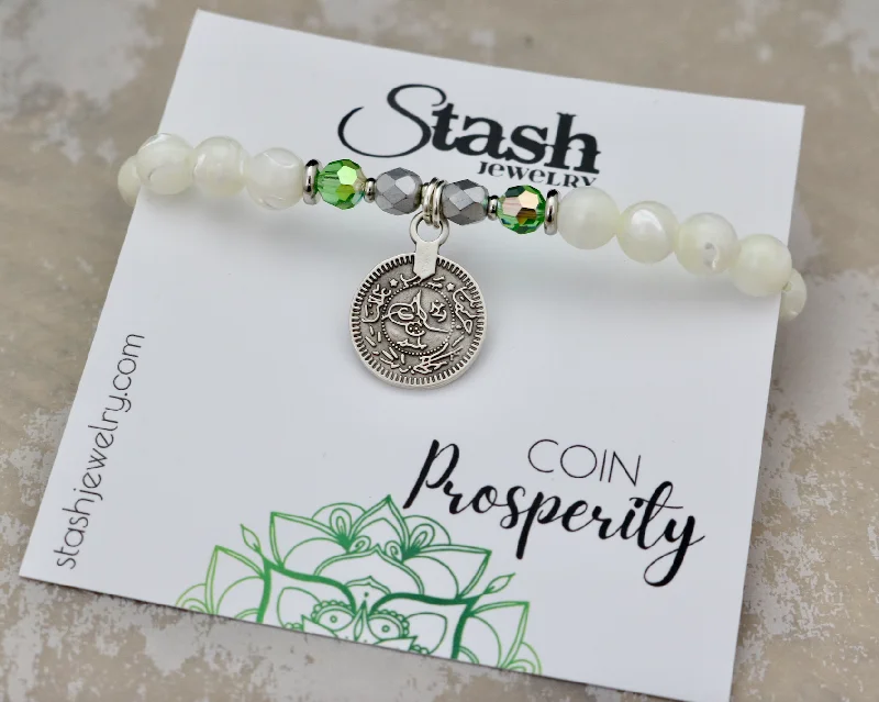 Coin Mother of Pearl Bracelet