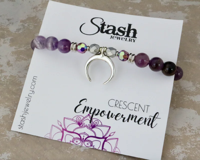 Crescent Amethyst Bracelet