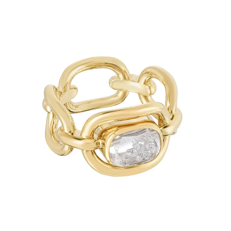 Diamond Malha Shaker Ring - Diamond