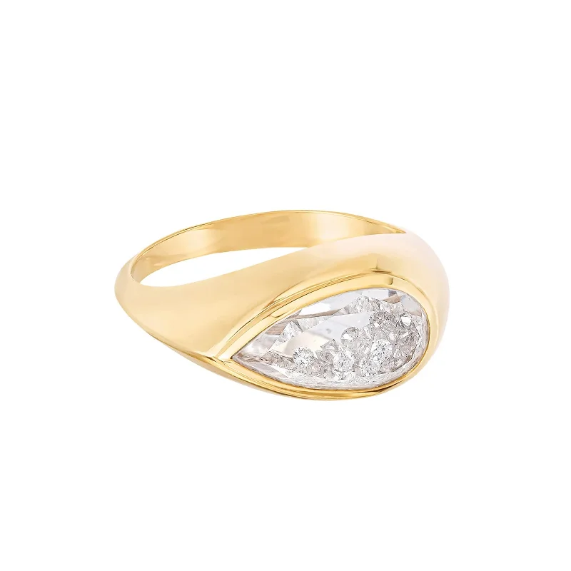 Pera Diamond Shaker Ring