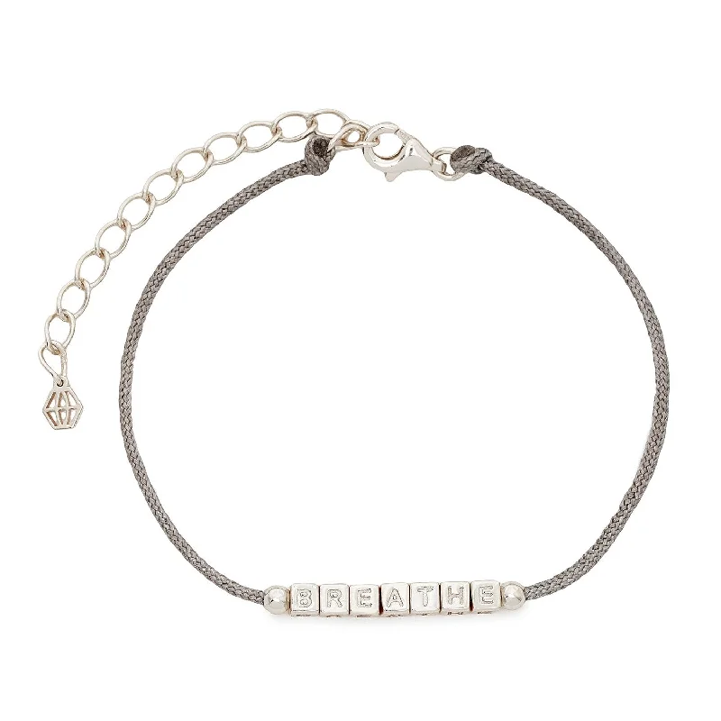 Refined Collection - Breathe Gray Cord Bracelet