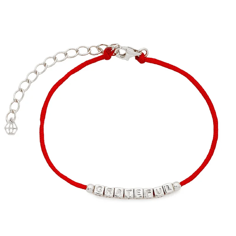 Refined Collection - Grateful Red Cord Bracelet