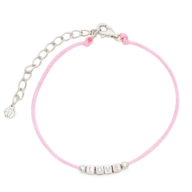 Refined Collection - Love Light Pink Cord Bracelet