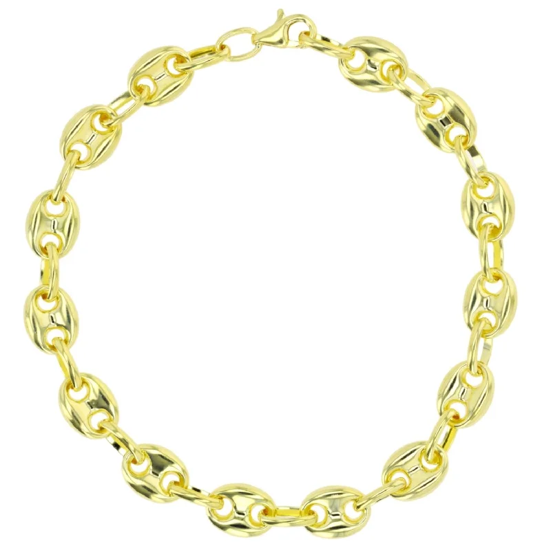 14KT Yellow Gold 8.5-inch 8MM Anchor Link Bracelet