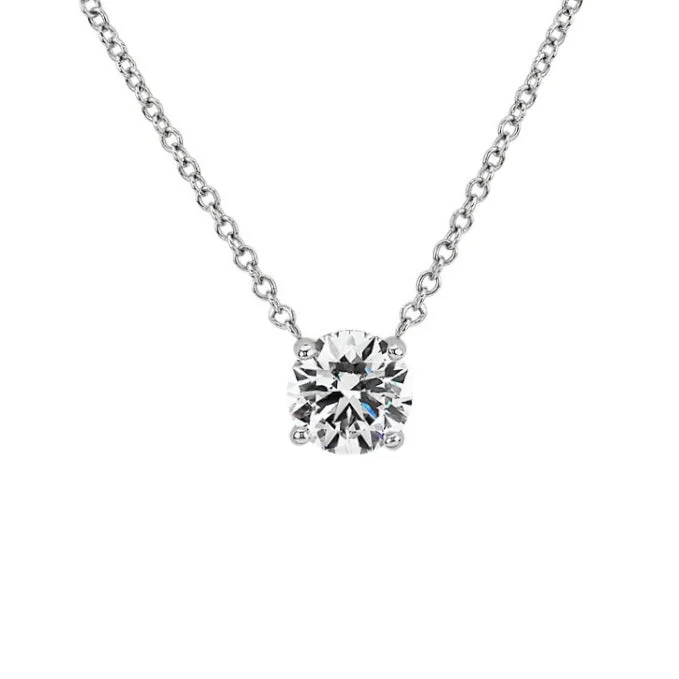 Lab Grown 1.01 Ct. White Gold Diamond Solitaire Pendant