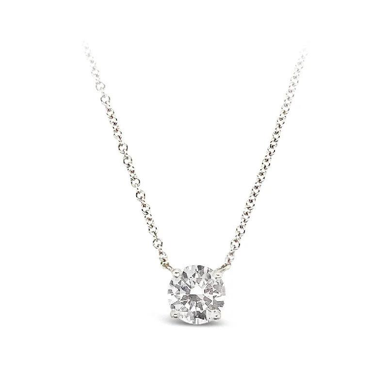 Lab Grown 1.21 Ct. White Gold Diamond Solitaire Pendant