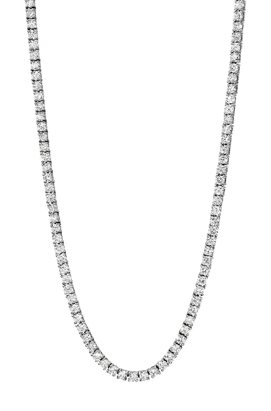 Lab Grown 10.05 Cttw. White Gold Diamond Tennis Necklace