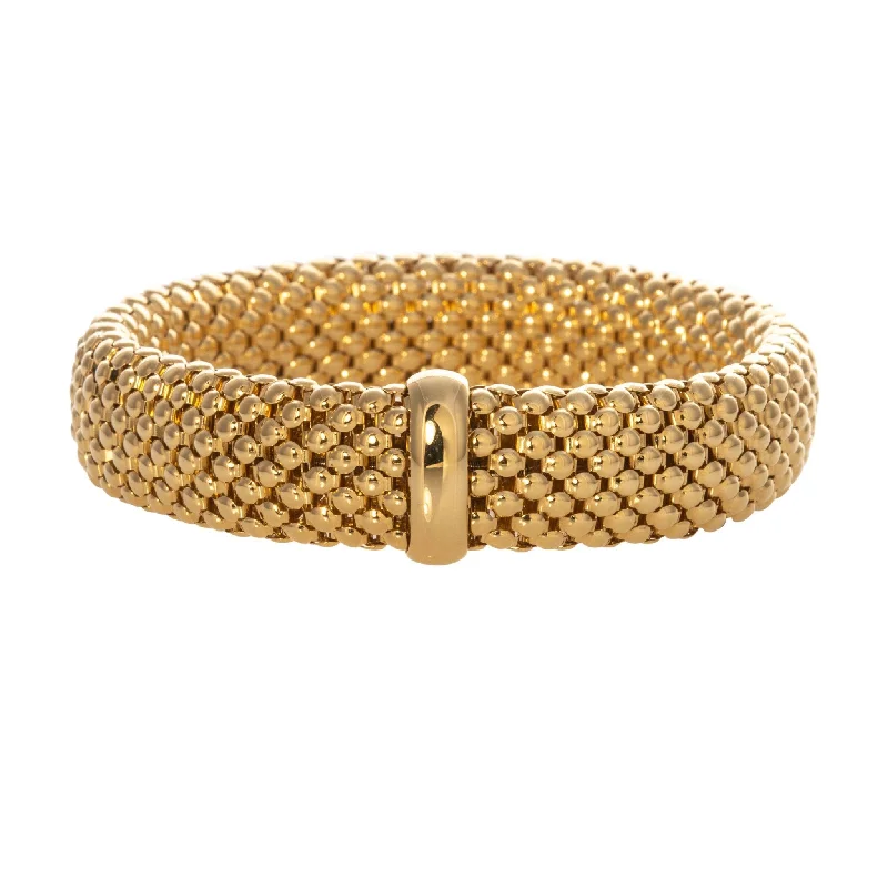 Mesh 18K Yellow Gold Stretch Bracelet